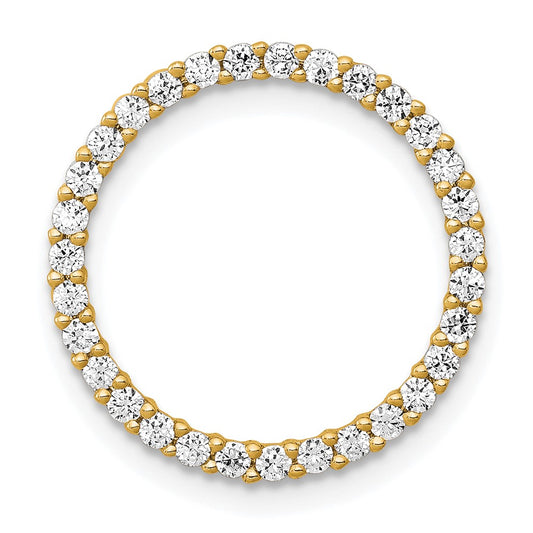 14k 3/8ct. Diamond Circle Chain Slide