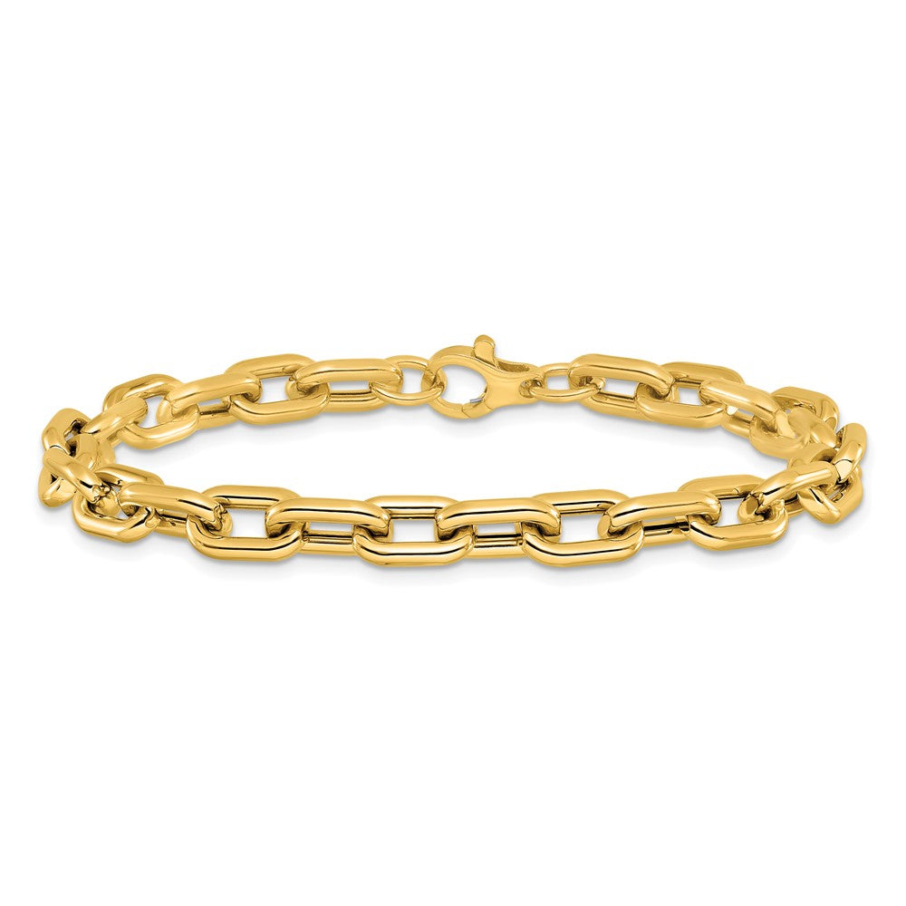 14K Polished Fancy Link Bracelet 7.5  inches