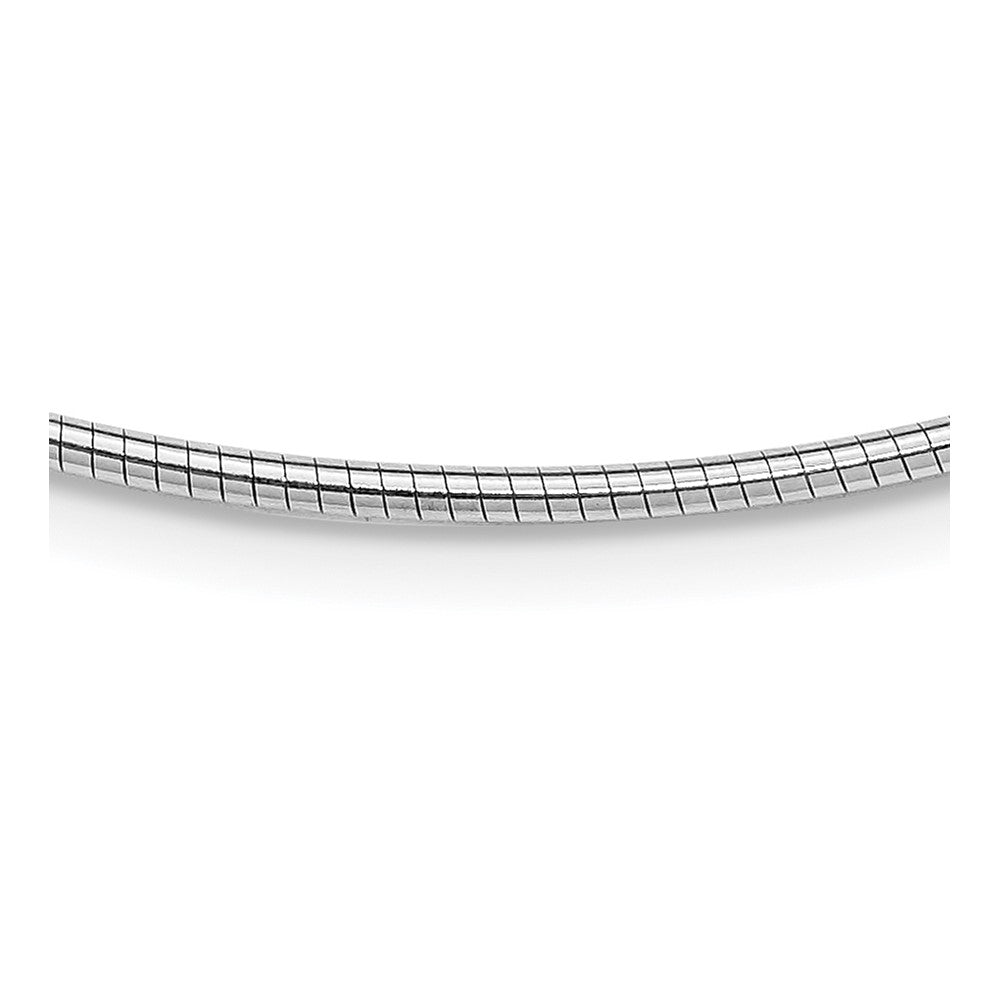 Sterling Silver Rhodium-plated 2mm Round w/2in ext Cubetto 16 Inches