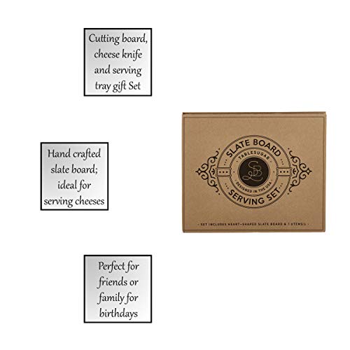 Santa Barbara Design Studio Table Sugar Cardboard Box Gift Set, 2-Pieces, Slate board Serveware