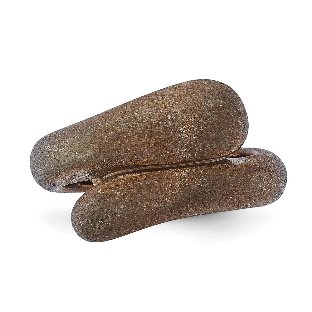 Sterling Silver Satin Chocolate Size 6 Ring