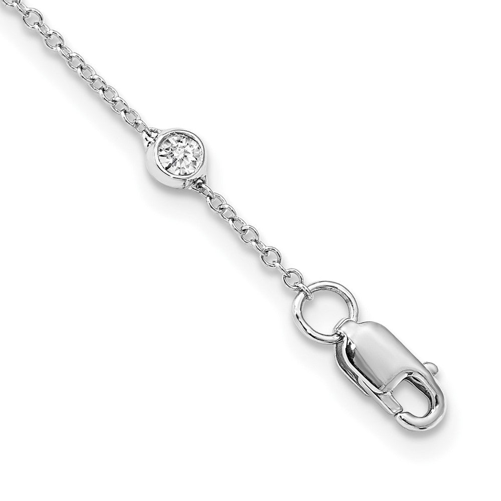 True Origin 14K White Gold 1 1/6 carat Lab Grown Diamond VS+ F+ Complete 18 Station 18 in Necklace