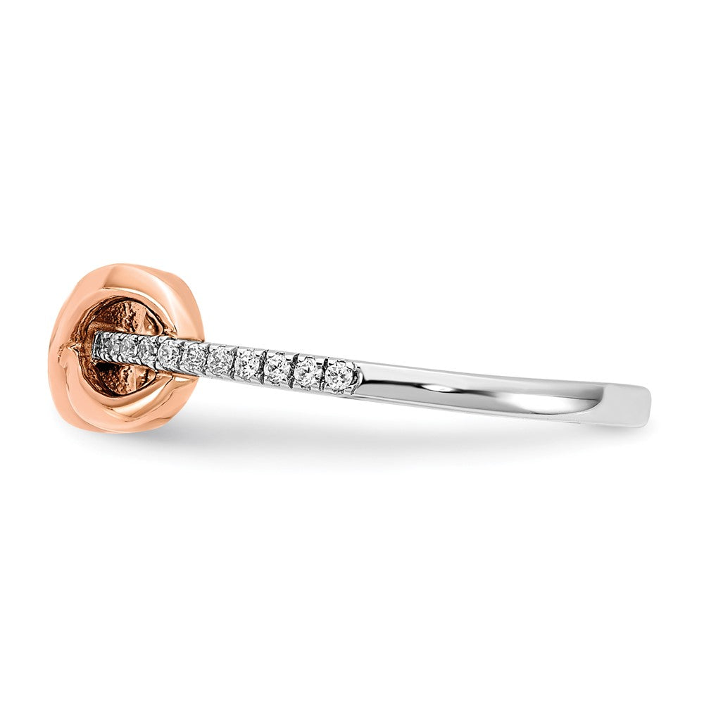 10K WG Shank, RG Infinity Dia Ring Rd 22 -1.05mm - Mel:S33