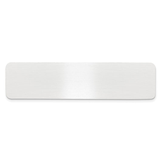 3/4 x 3 Satin Aluminum Plates-Set of 6