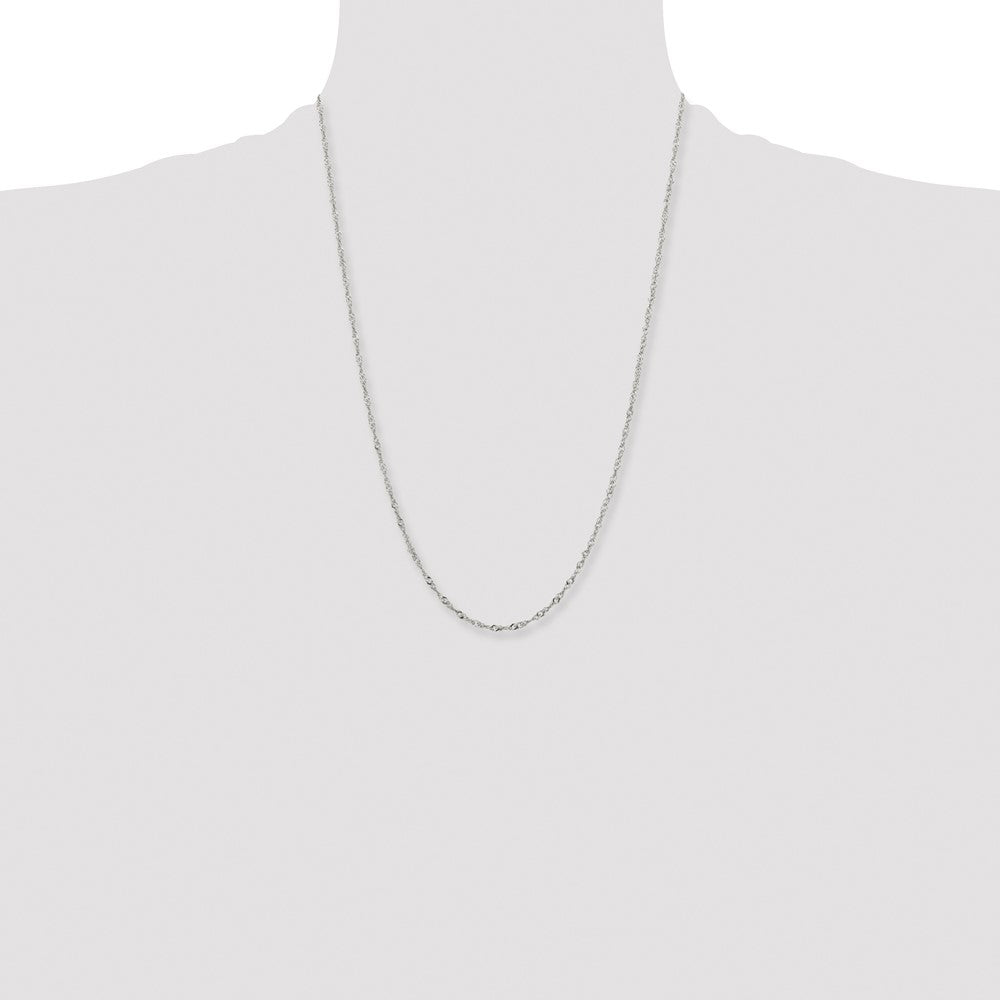 Stainless Steel Polished 2.5mm 24in Singapore Chain