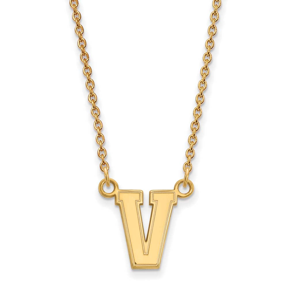 14k Yellow Gold Vanderbilt U Small Pendant Necklace