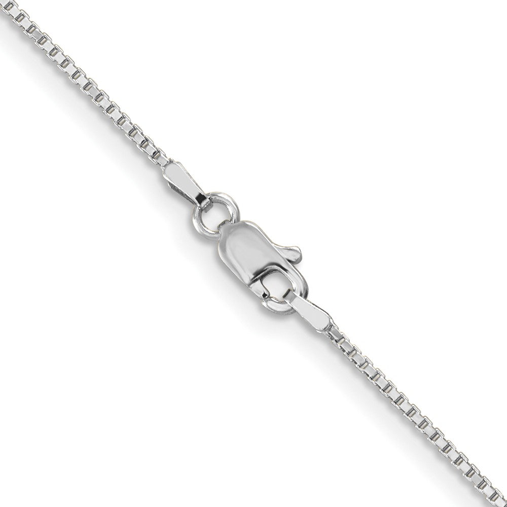 10k White Gold 1mm Box Chain