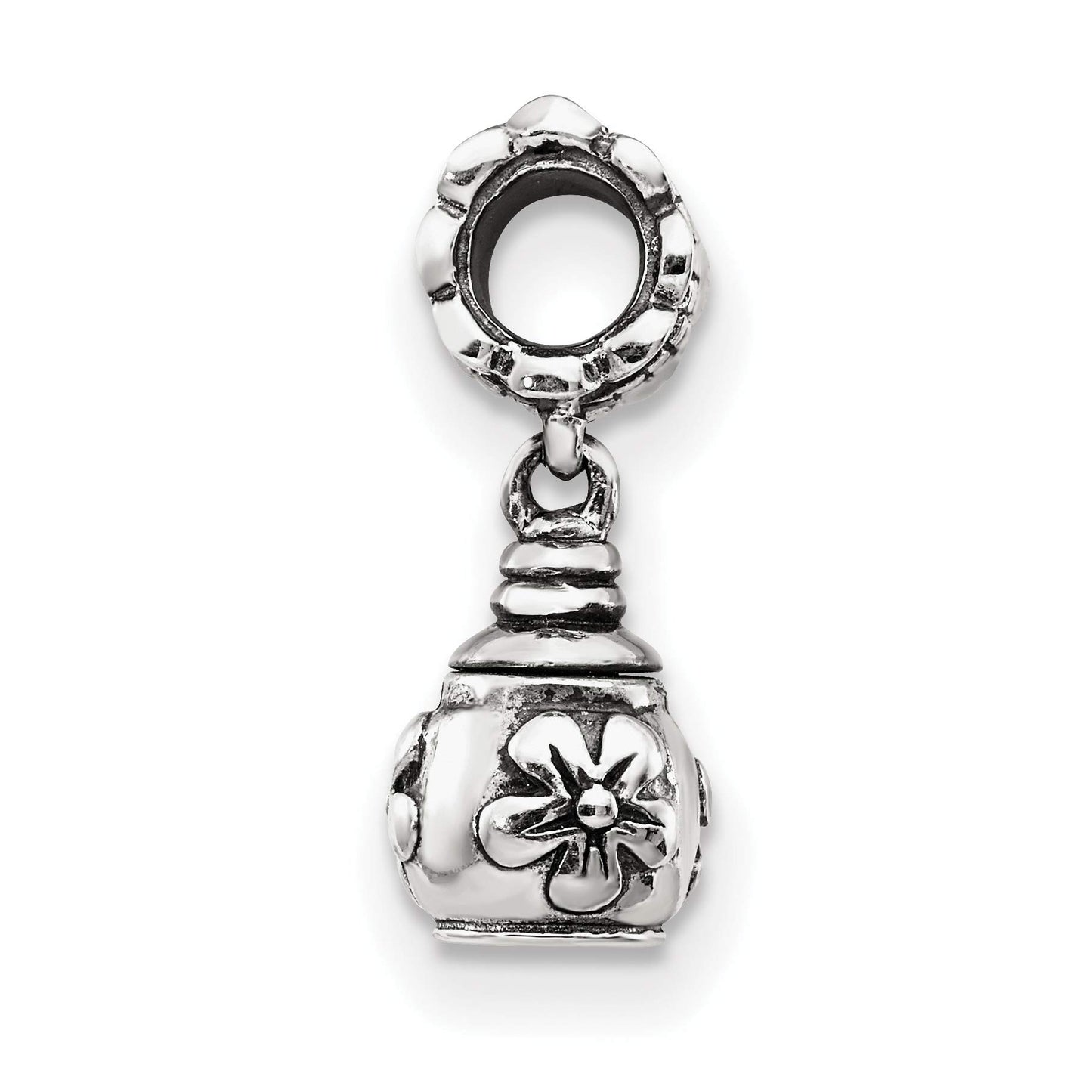 Sterling Silver Reflections Floral Ash Dangle Bead