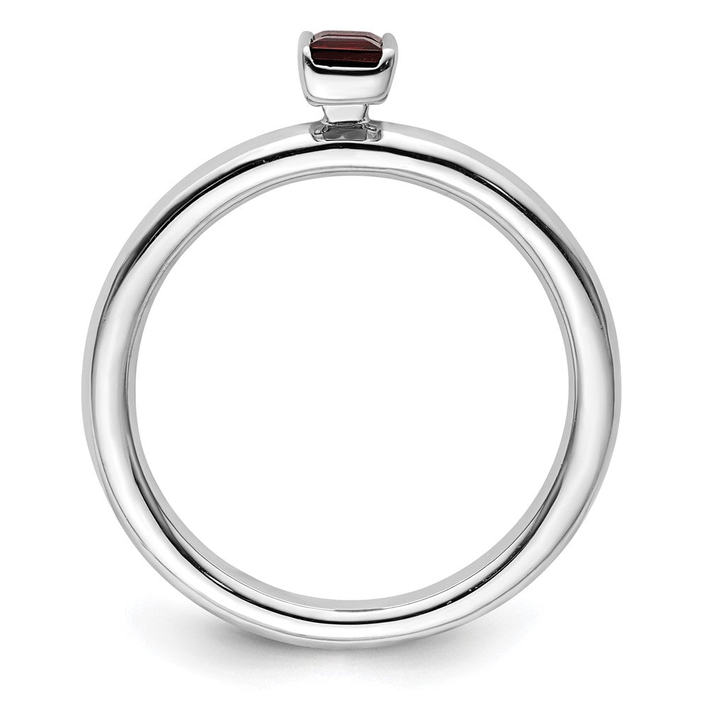 Sterling Silver Stackable Expressions Garnet Ring