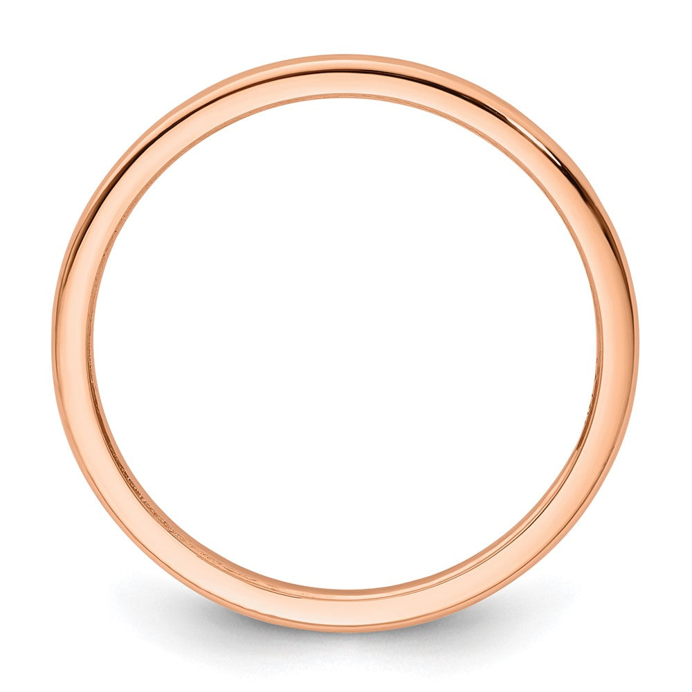 10K Rose Gold 1.2mm Half Round Polished Stackable Band Size 6.5