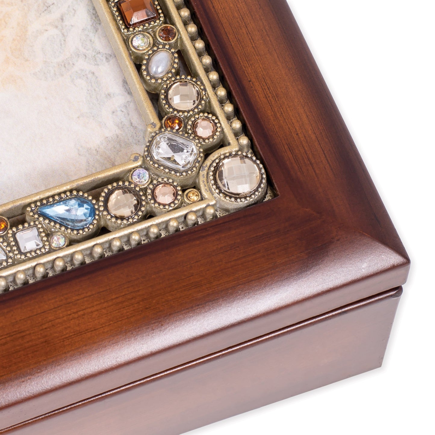 You Are Simply Amazing Jeweled Woodgrain Jewelry Music Box - Plays Tune Wonde...