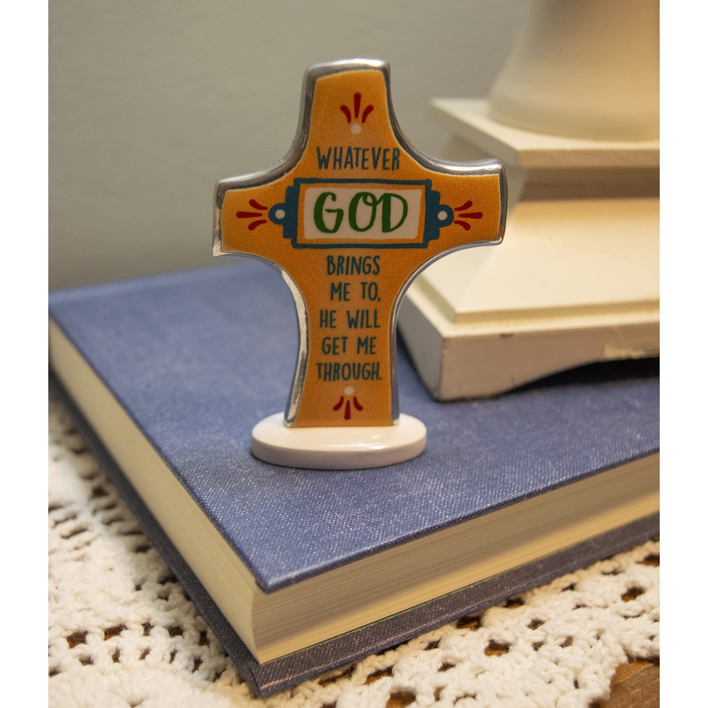 Abbey & CA Gift Whatever God Brings Standing Bedtime Prayer Cross