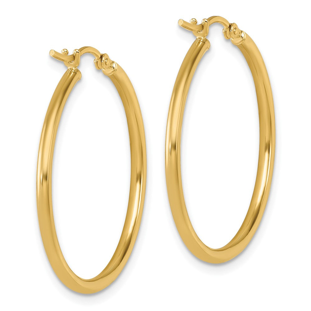 10K Polished Hinged Hoop Earrings