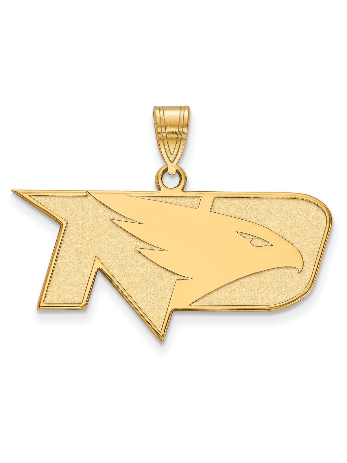 Sterling Silver Gold-plated LogoArt University of North Dakota Medium Pendant Q-GP003UNOD