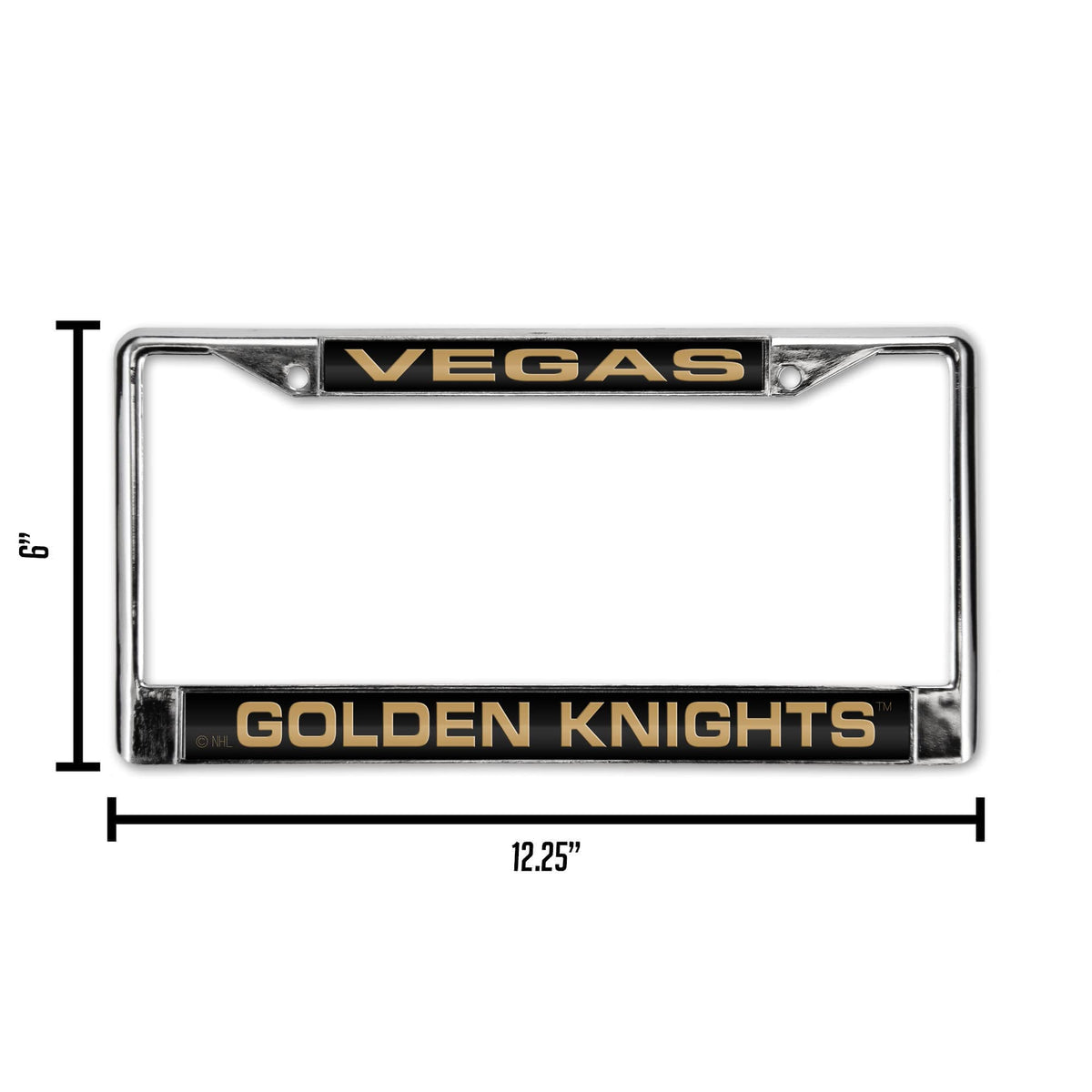Las Vegas Hockey Golden Knight's Chrome Metal Laser Cut License Plate Frame