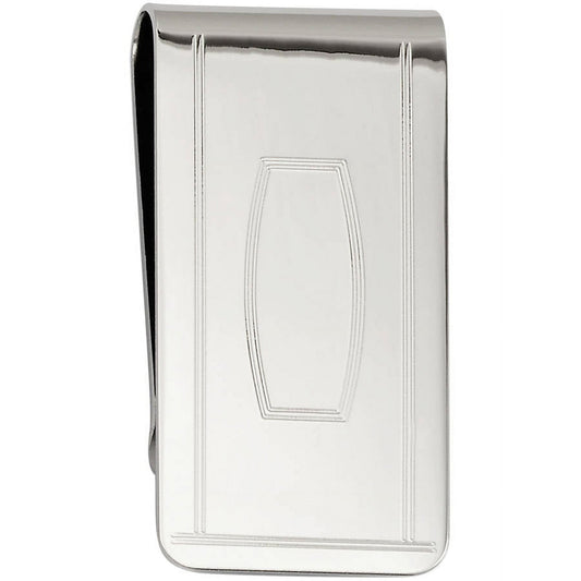 Primal Rhodium-plated Kelly Waters with Engraveable Area Money Clip