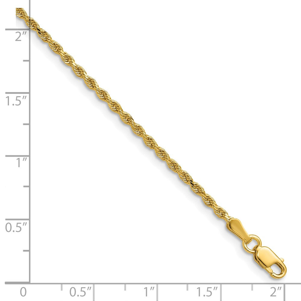 14K 20inch 1.75mm Diamond-cut Rope with Lobster Clasp Chain
