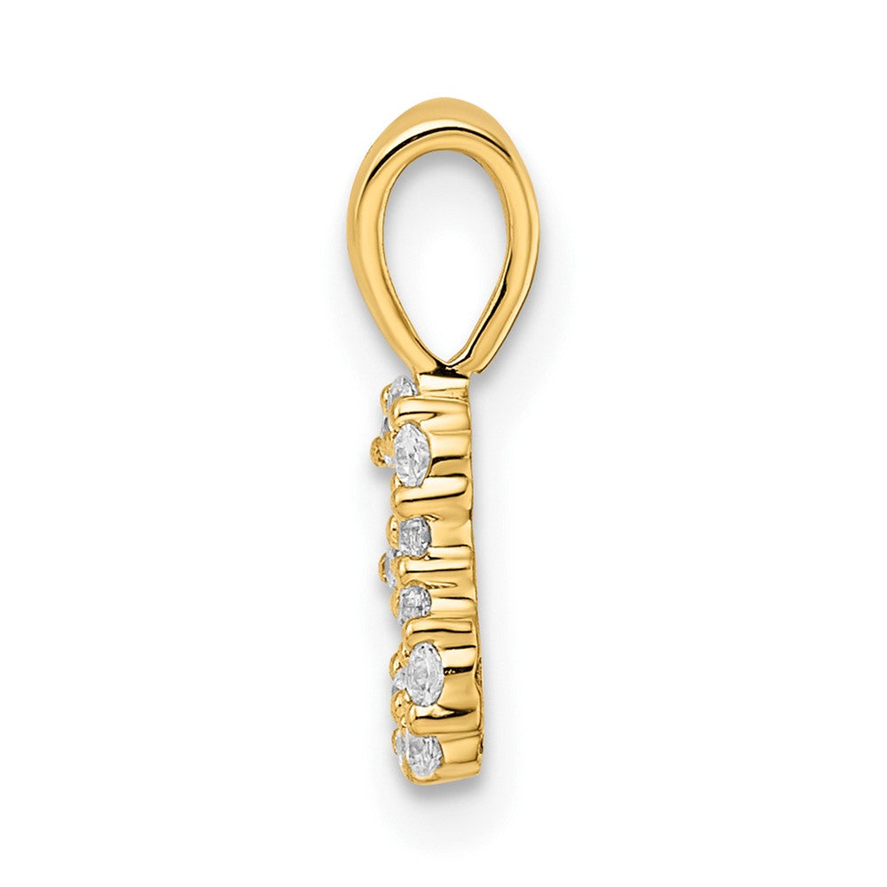 14K Diamond Number 3 Pendant