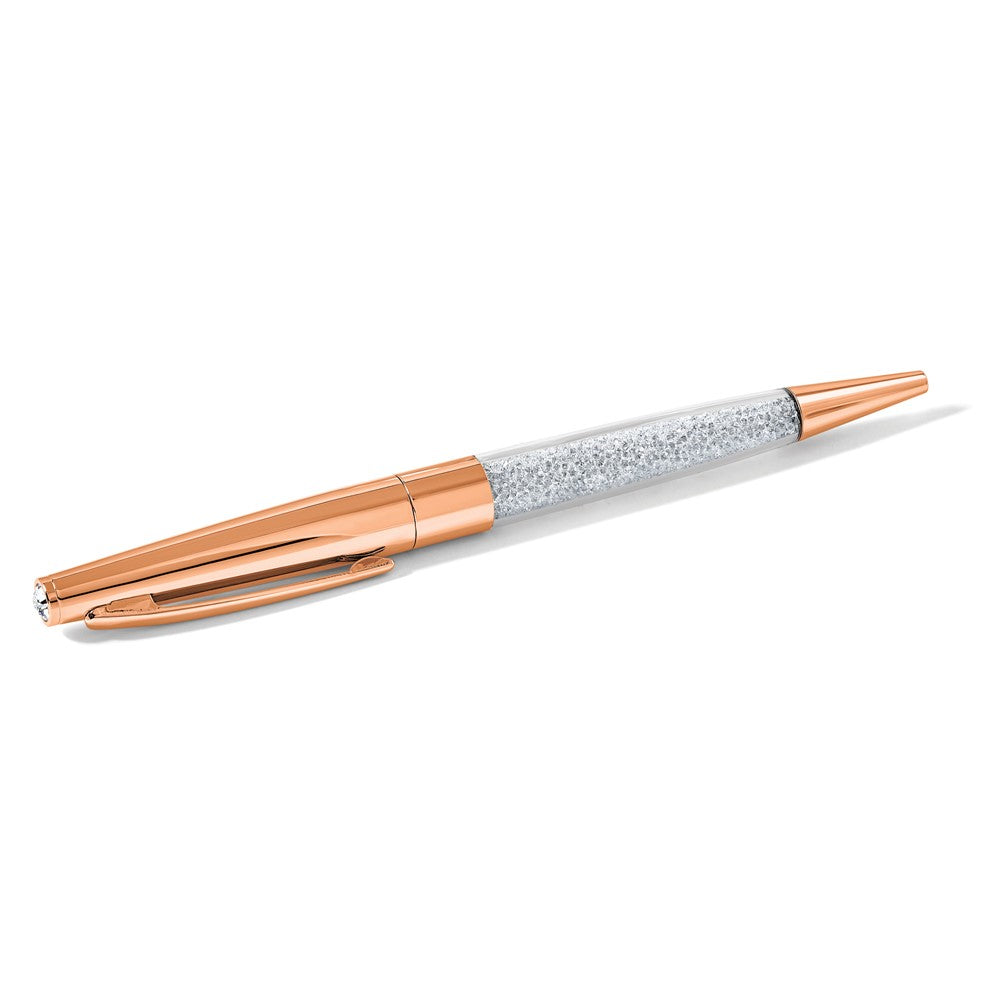 Luxury Giftware by Jere Rose-tone Clear Crystal Filled Ballpoint Pen