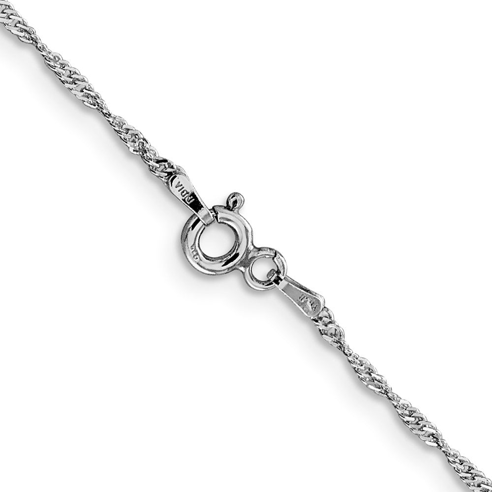 Sterling Silver Rhodium-plated 1.4mm Singapore Chain 24 Inches