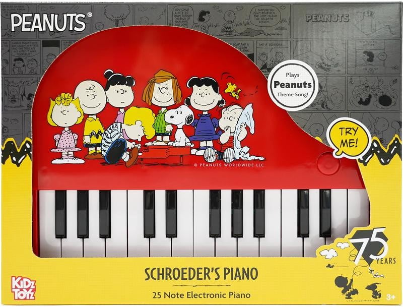 Kidz Toyz Peanuts Schroeder 25 Note Grand Piano, Musical Instrument Toy, Toddler Ages 3 and Up