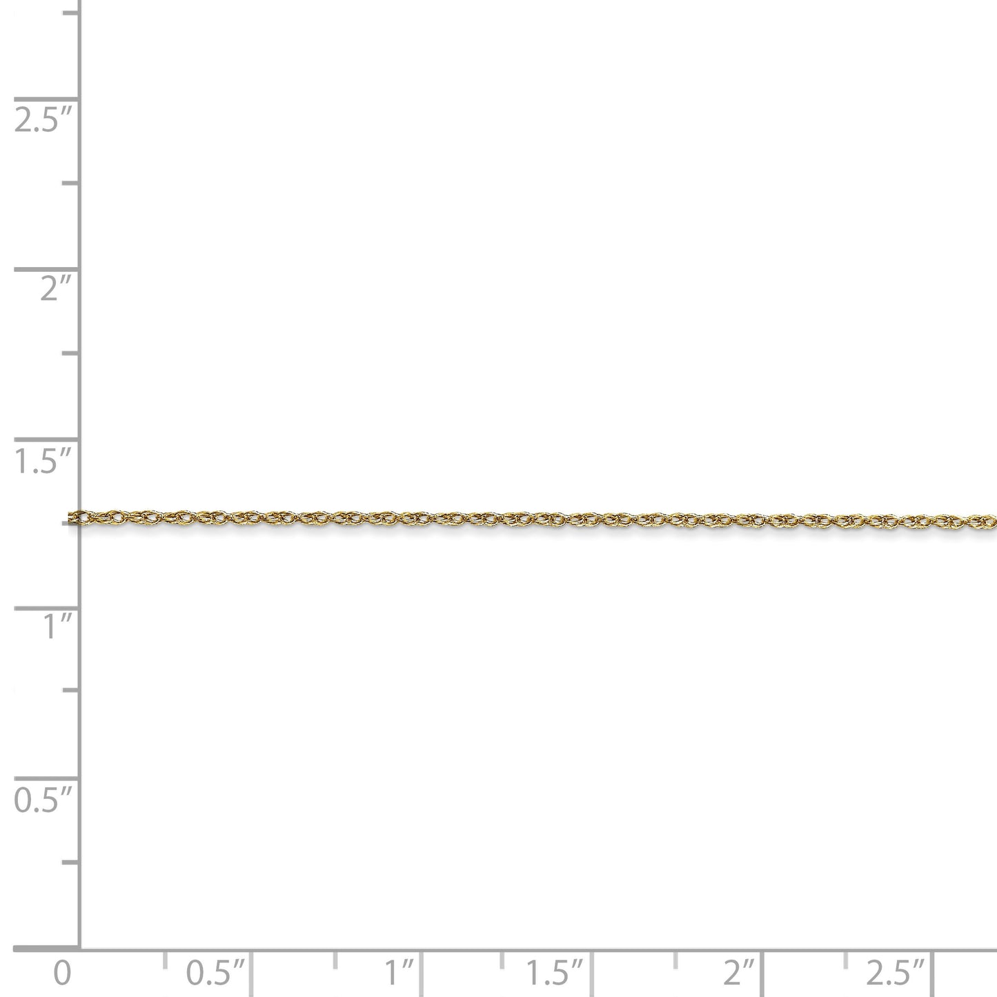 10k .7mm Carded Cable Rope Chain