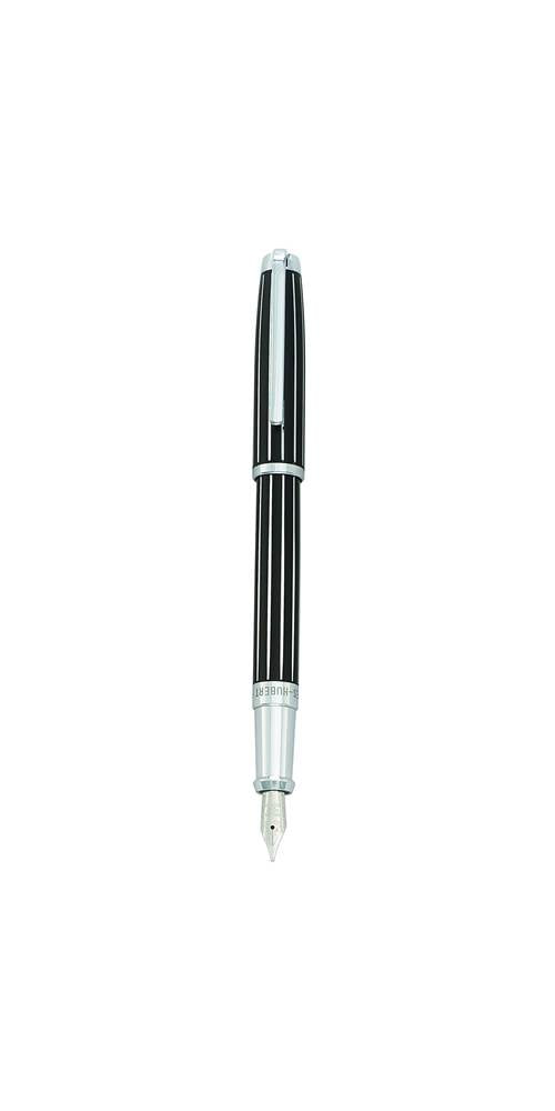 Charles Hubert Black Stripe with Chrome Accents Fountain Pen QGM9166