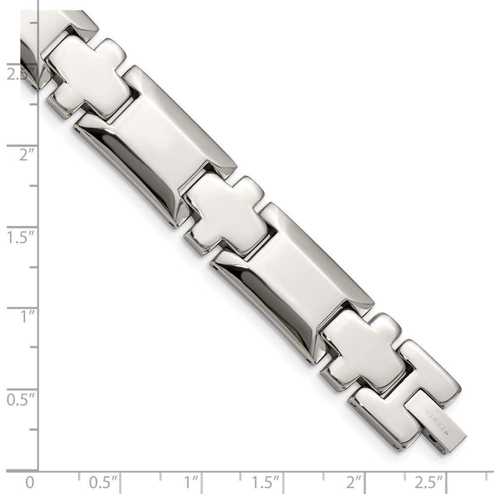Stainless Steel Polished 8.5in Bracelet 8.5 inches