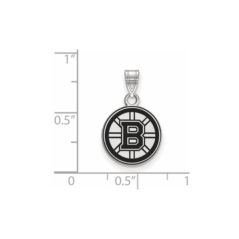 Women's Boston Bruins Sterling Silver Small Enamel Pendant