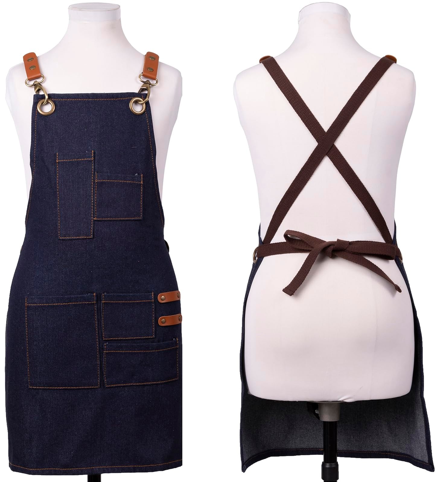 Adjustable Kitchen Apron with Pockets Unisex
