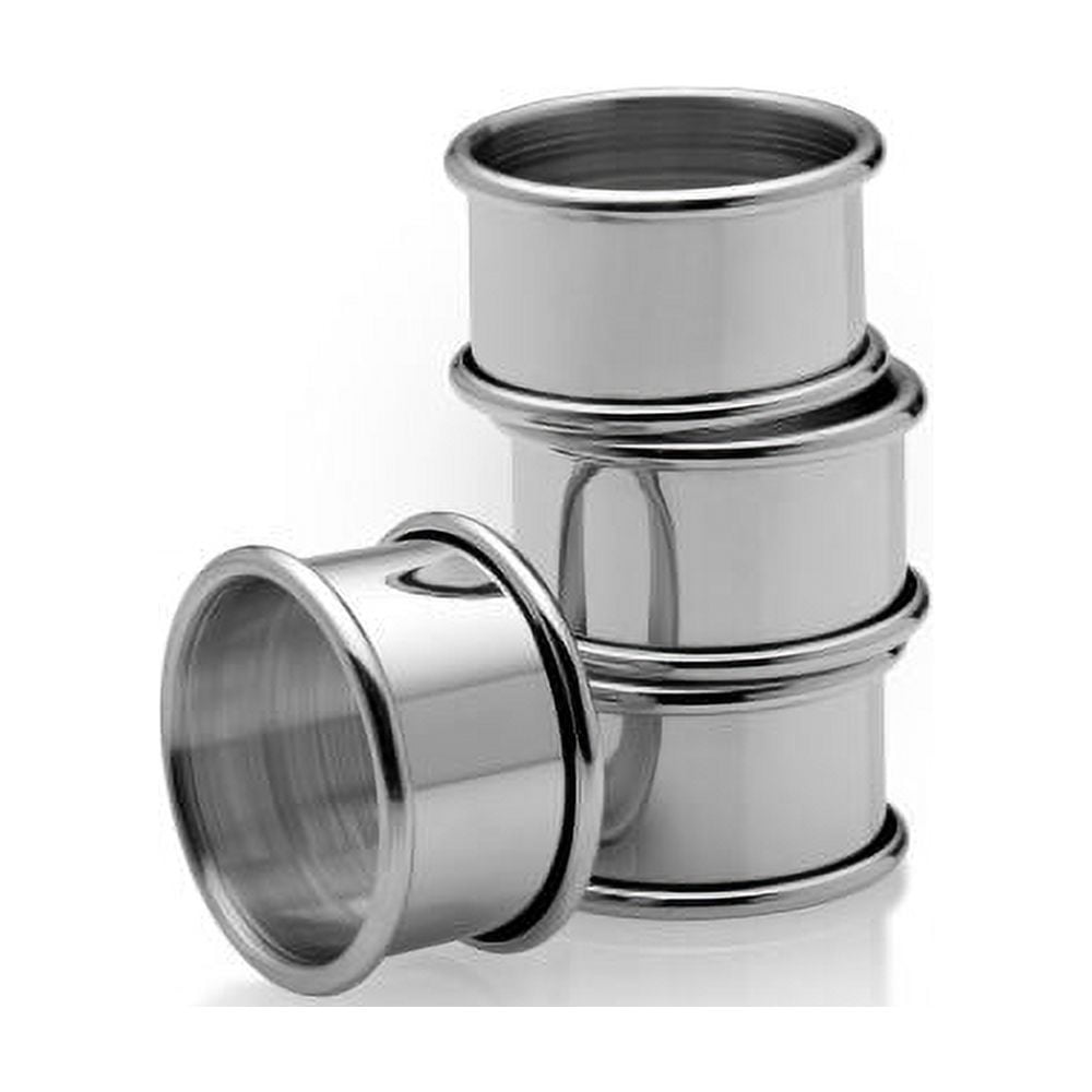 Empire Set of 4 Polished Pewter Napkin Rings QGM19810