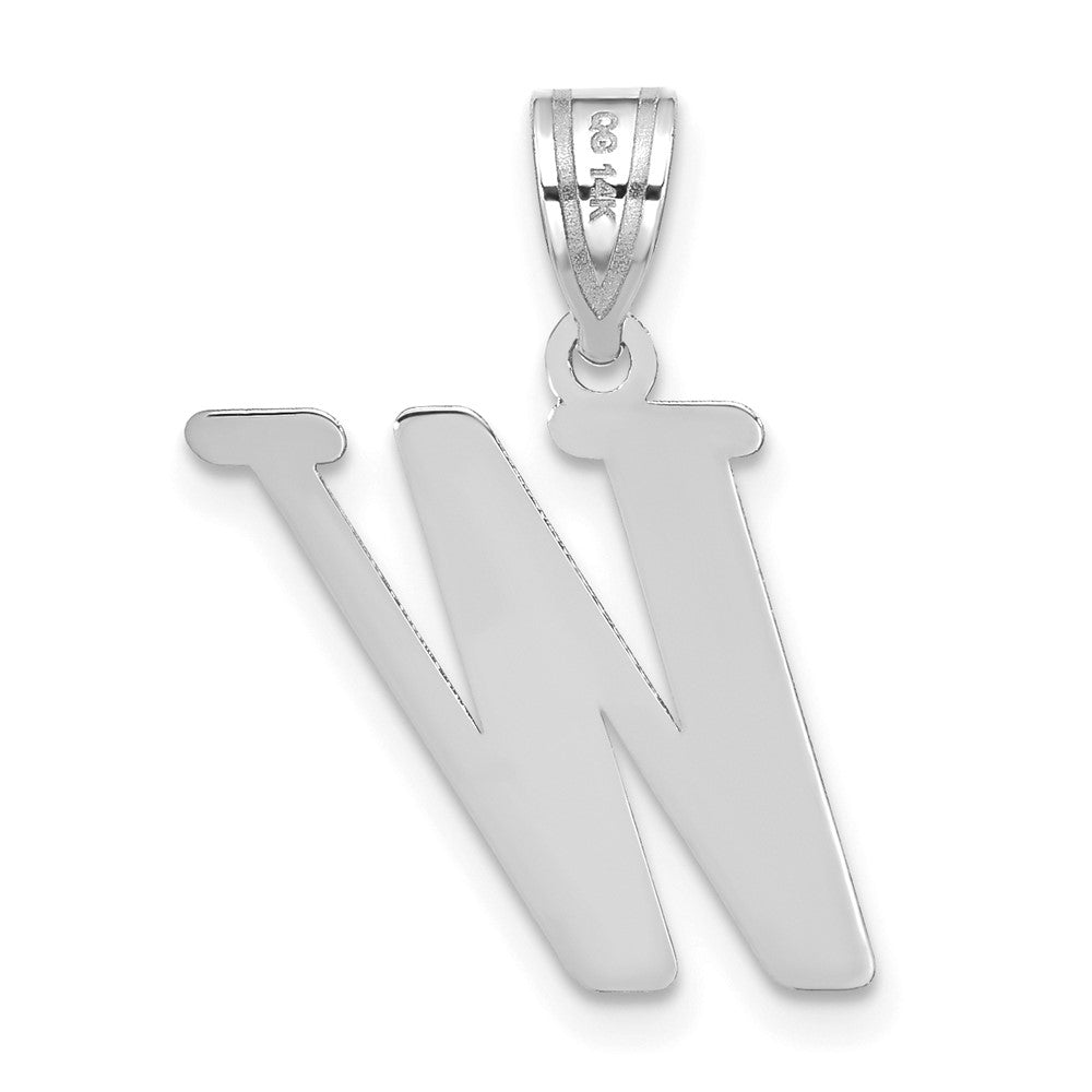 14kw Polished Letter W Initial Pendant