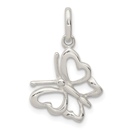 Sterling Silver Polished Butterfly Charm