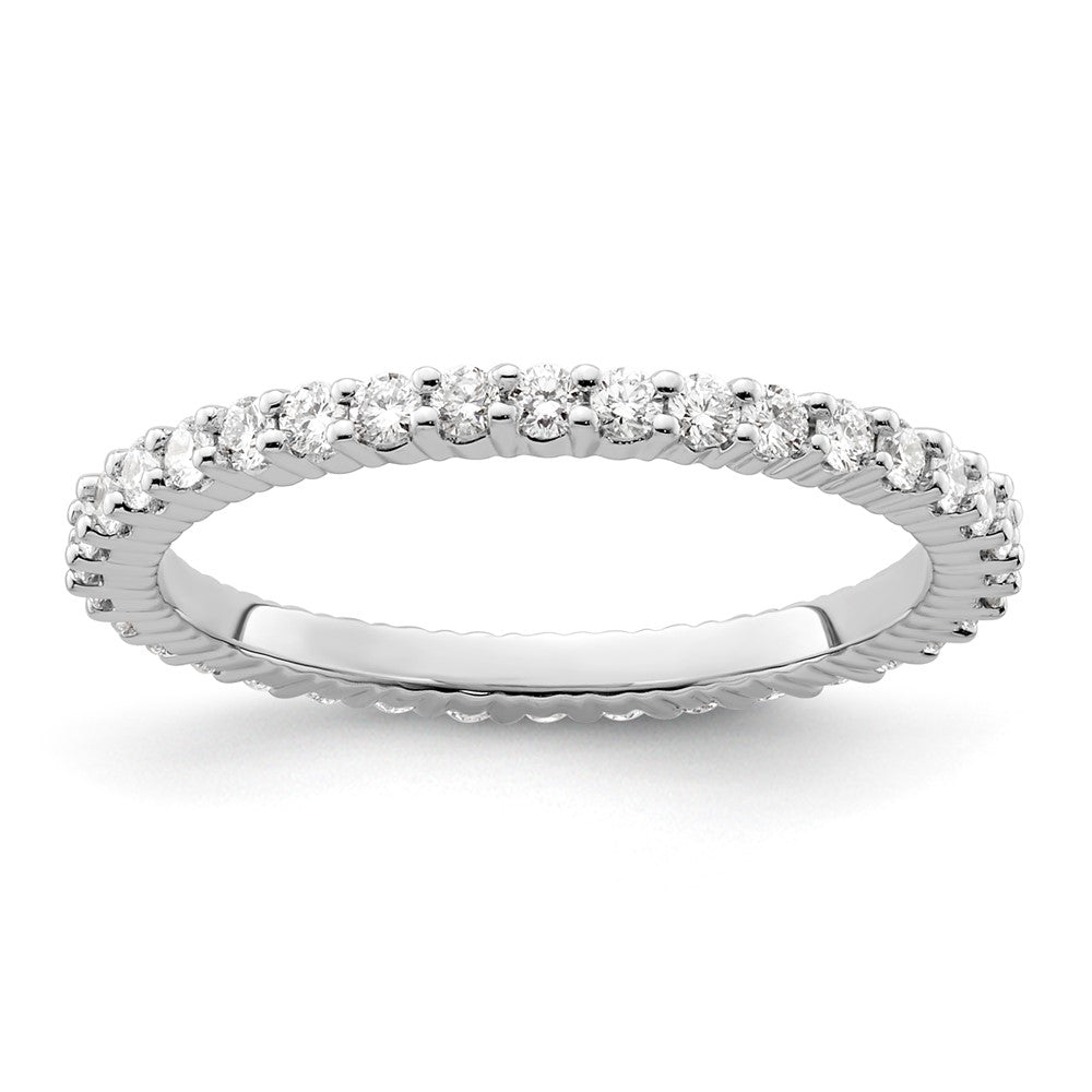 14k White Gold Lab Grown Diamond VS+ F+ 1/2ct. Eternity Band