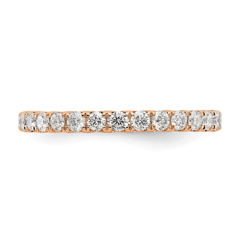 True Origin 14K Rose Gold 1 carat Lab Grown Diamond VS  D E F  Size 8.5 Eternity Ring