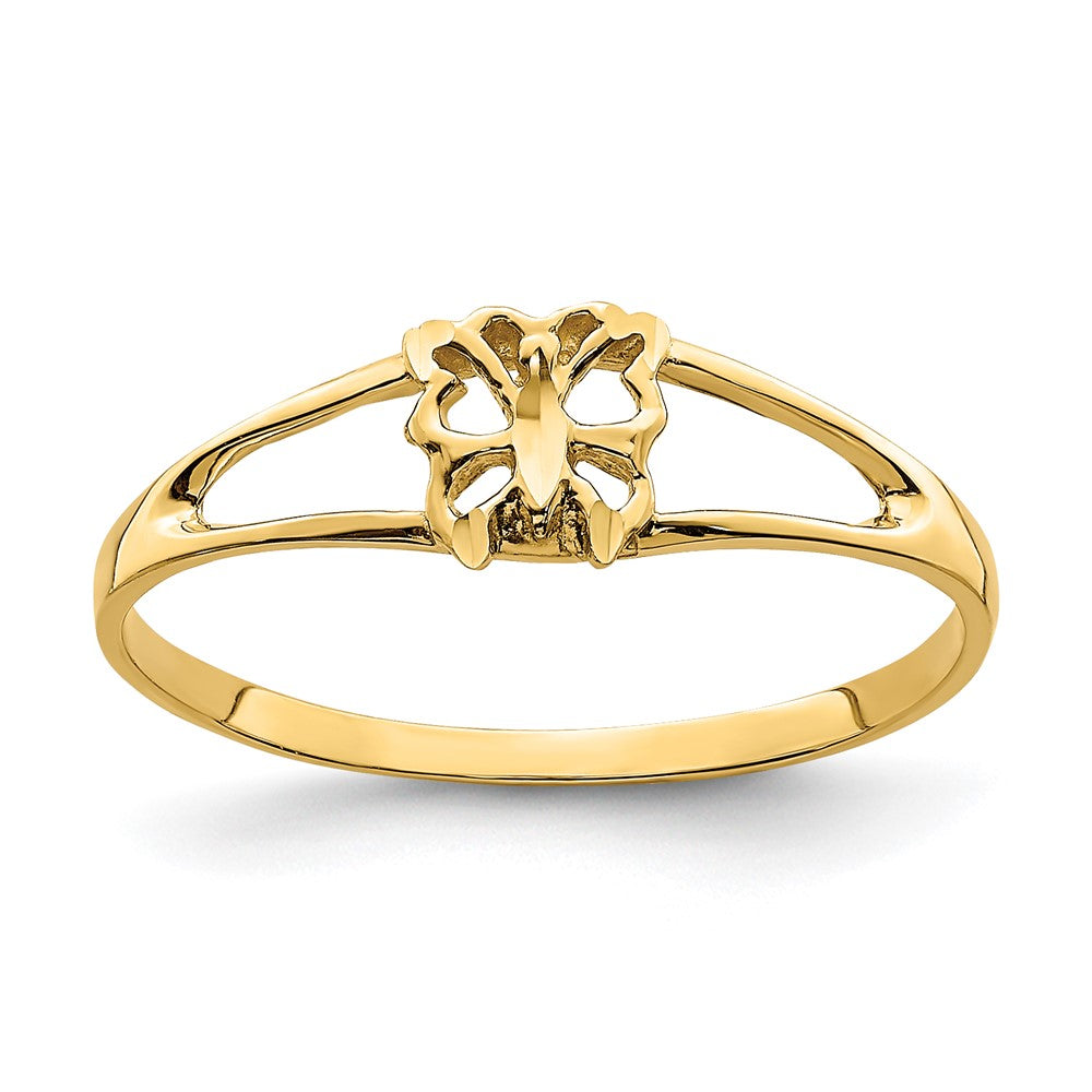14K Mini Butterfly Ring Size 7