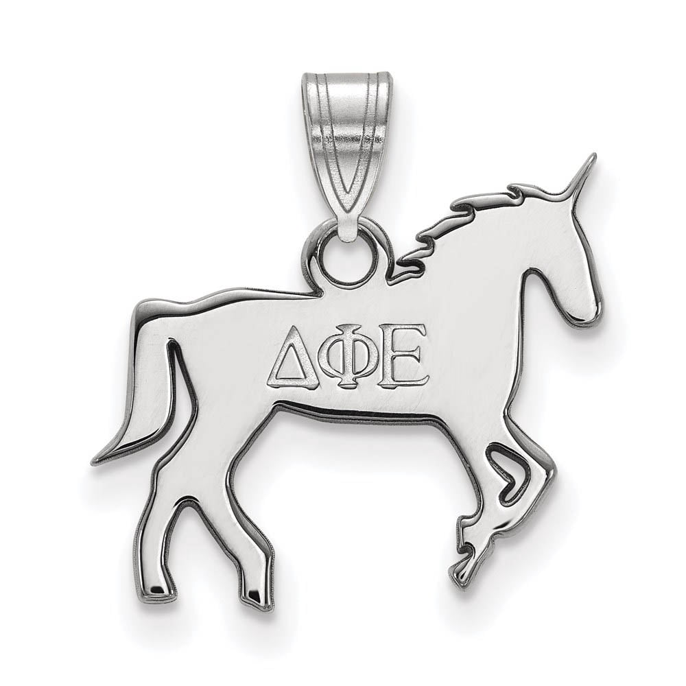 Sterling Silver Official Licensed Greek Sororities Delta Phi Epsilon (???) Small Pendant