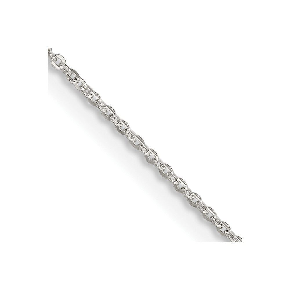 Sterling Silver 1.15mm Flat Cable Chain 20 Inches
