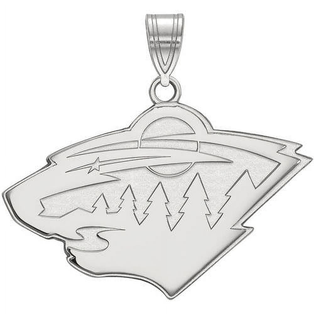LogoArt NHL Minnesota Wild Sterling Silver Large Pendant