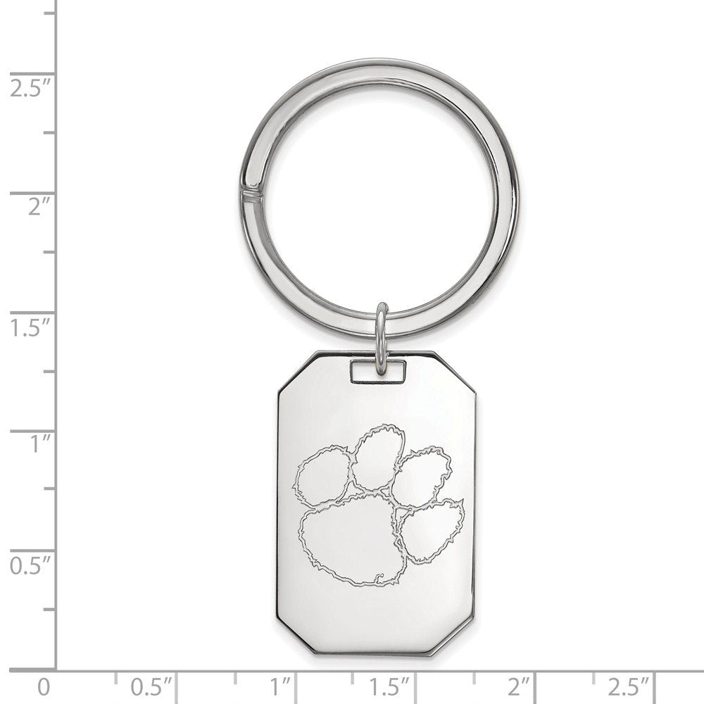 Sterling Silver Clemson U Key Chain