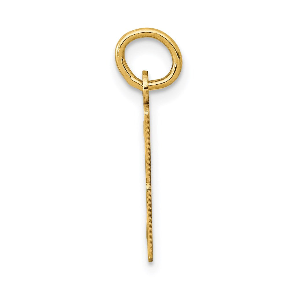 14k Small Elongated Number 3 Charm