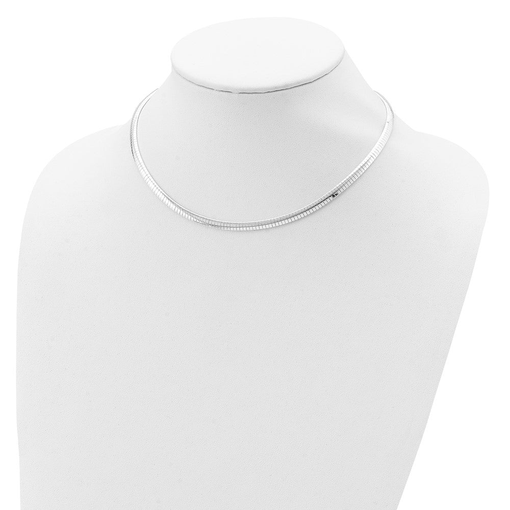 Sterling Silver 4mm Cubetto Necklace 16 Inches