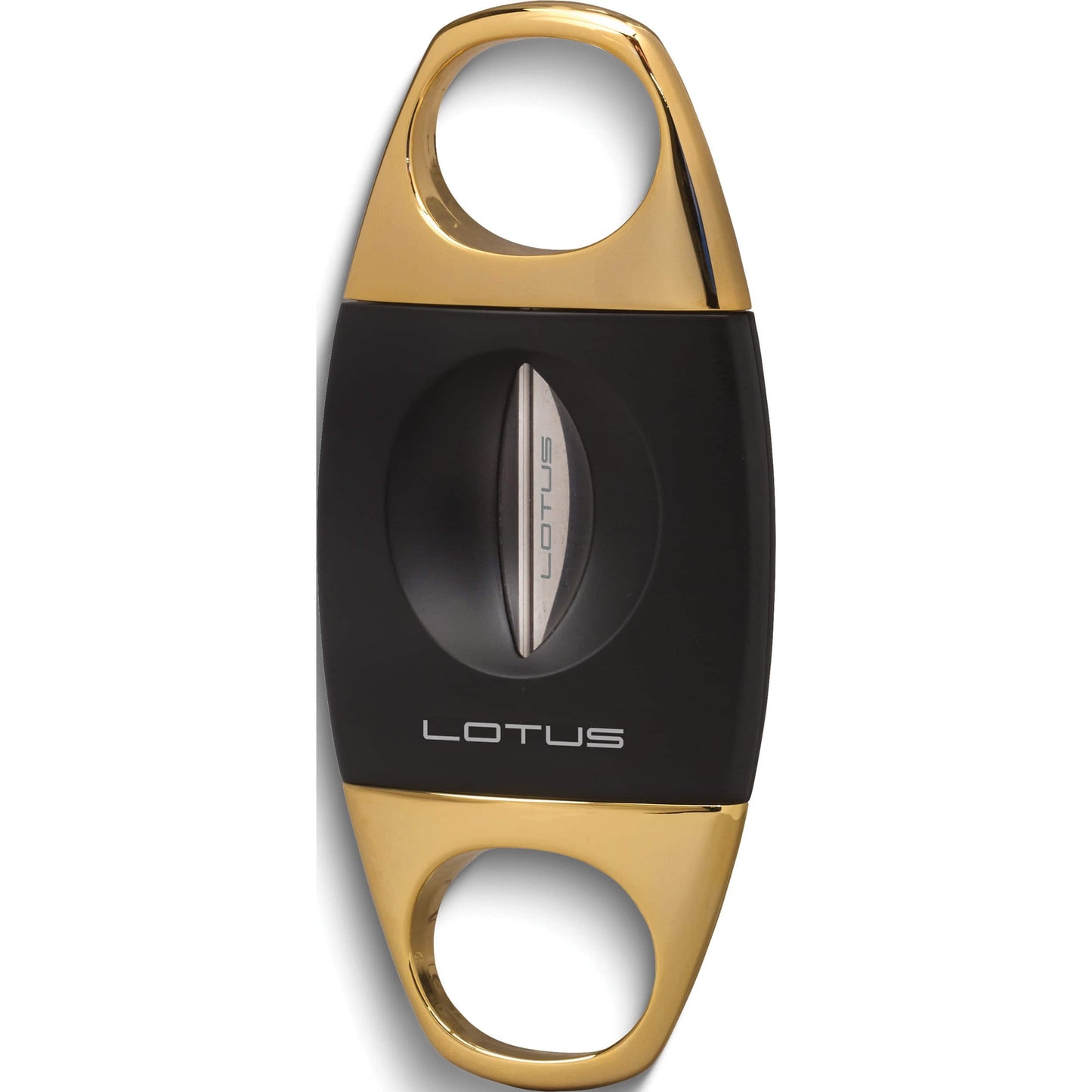 Fashion Jaws Serrated V-Cut Cigar Cutter - Black And Gold-Tone (3.6 X 1.75) Made In China gm19879