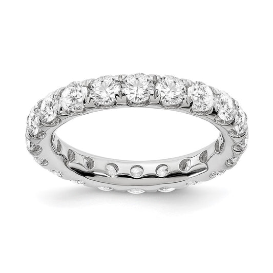 14k White Gold 3 carat Lab Grown Diamond VS/SI+ G+ Size 9 Shared Prong Eternity Band