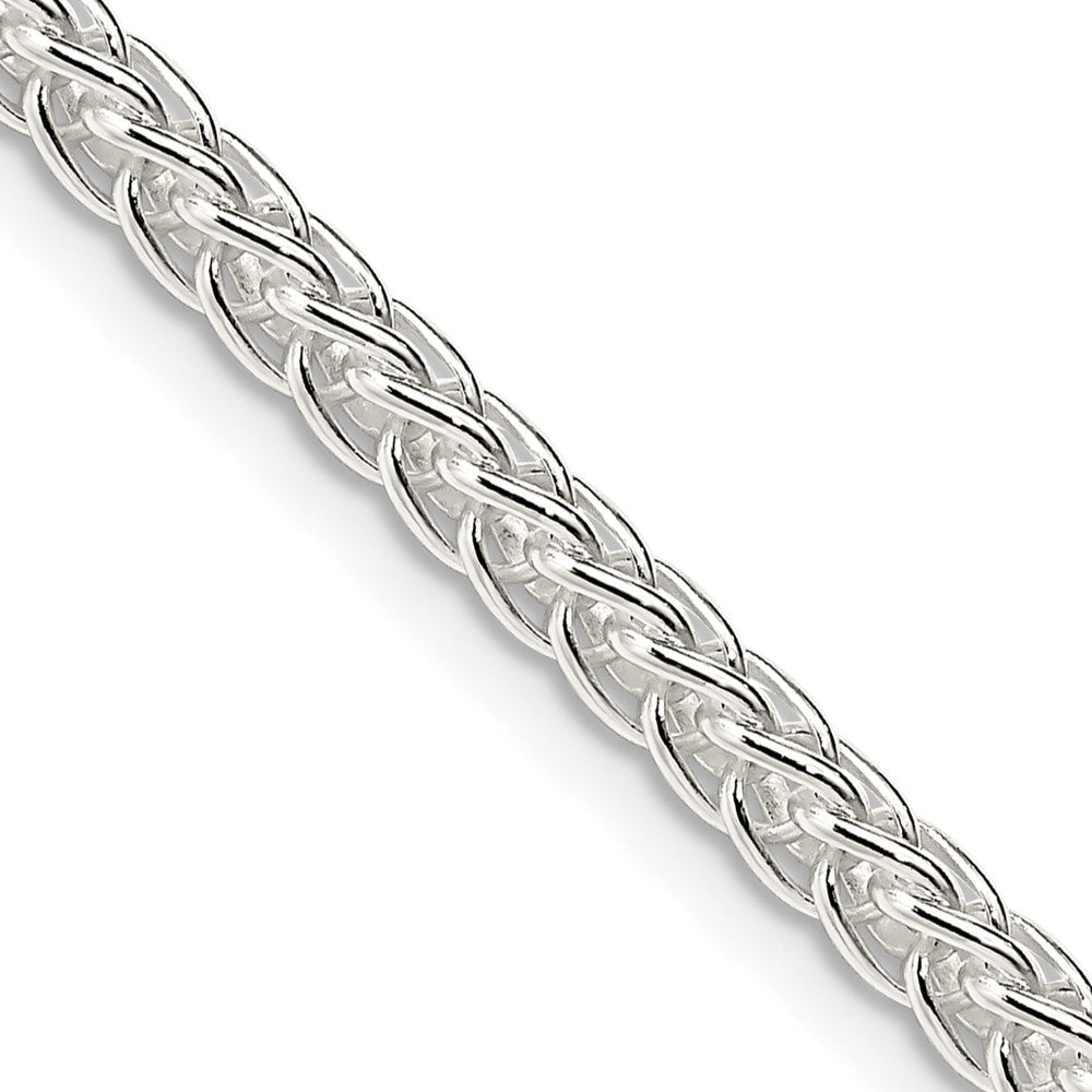 Sterling Silver 3mm Square Spiga Chain 24 Inches