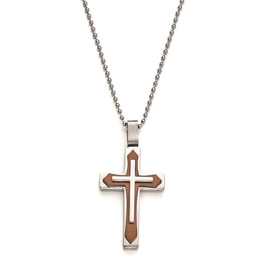 Steel Cross with 24 2.4mm Bead Chain