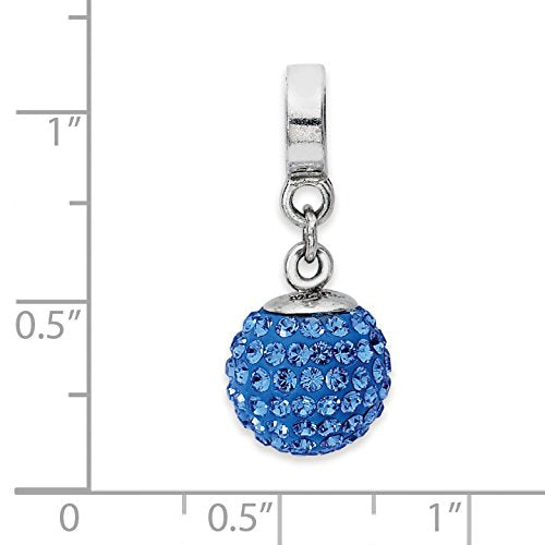 Sterling Silver Reflections Sept Preciosa Crystal Ball Dangle Bead