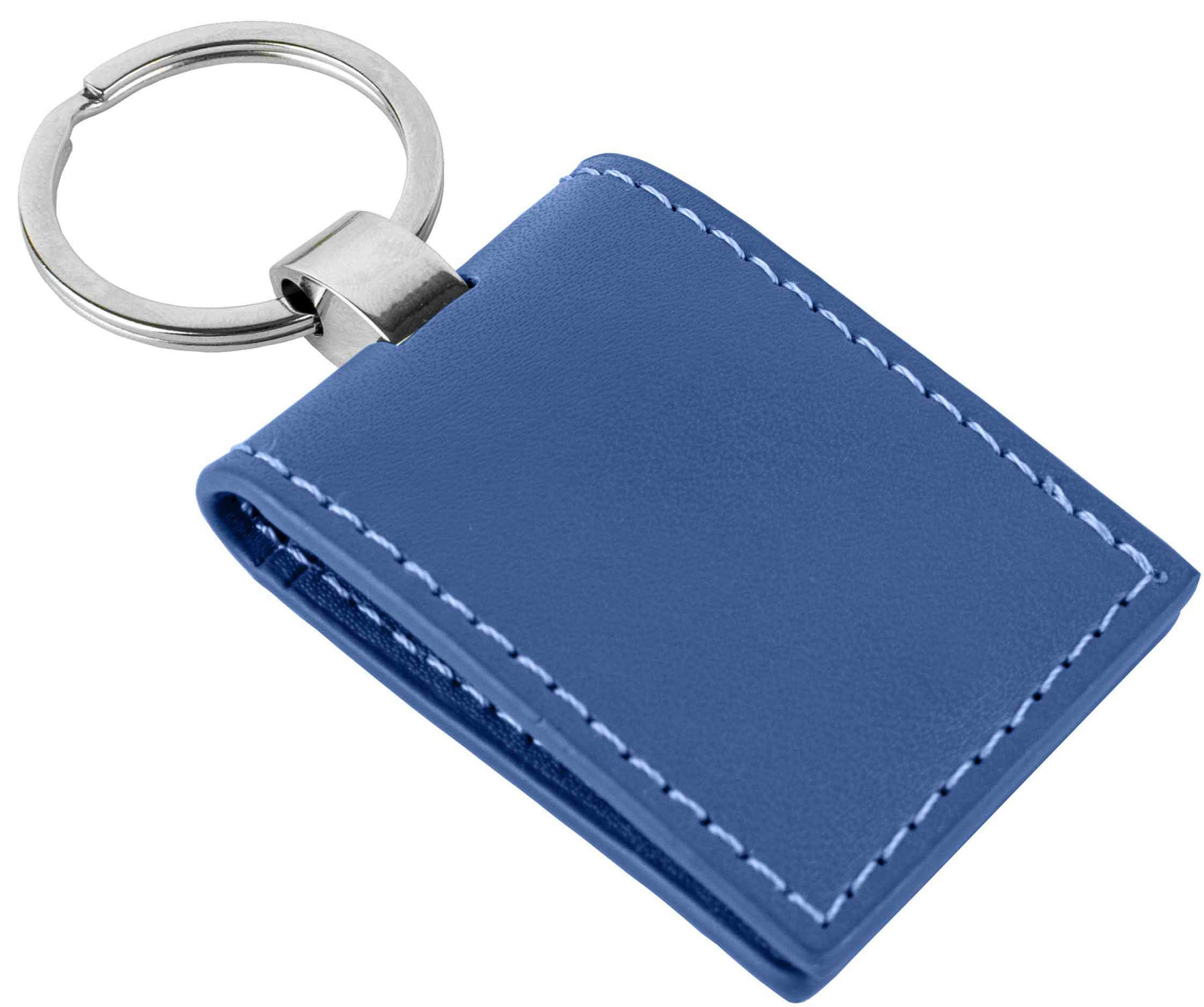 Blue Leather Key Ring with 2 Photo Windows QGM22542