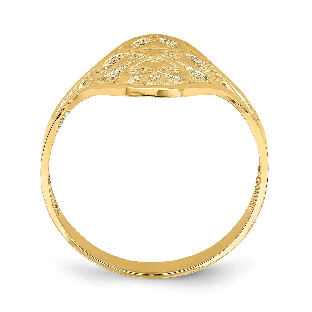 14k Diamond-cut Filigree Ring Size 6