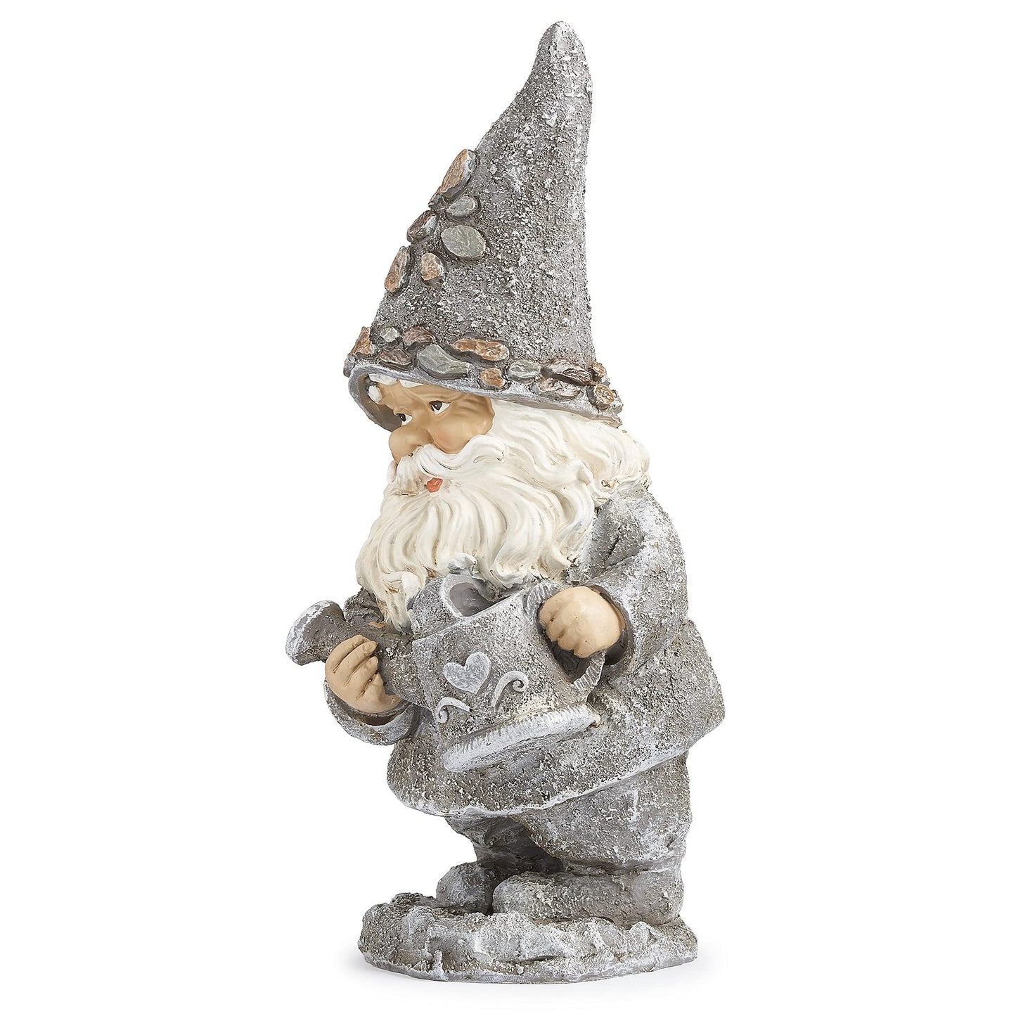 Roman Gnome with Kettle Pebble Garden Statue